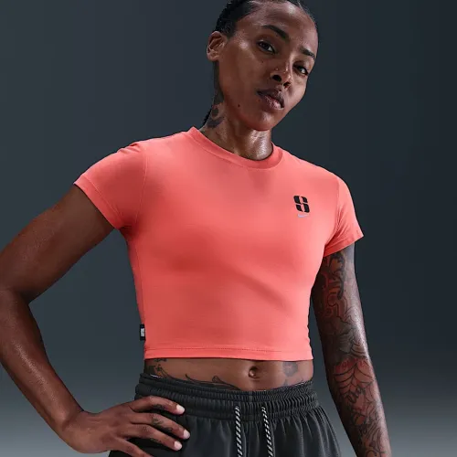Nike Sabrina женская Short-Sleeve Cropped футболка Orange