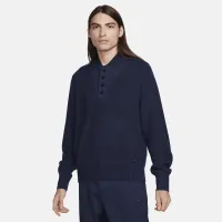 Nike Life мужские Long-Sleeve Military Henley Sweater синий