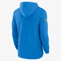 Los Angeles Chargers Sideline мужские Nike Dri-FIT NFL Long-Sleeve Hooded Top синий