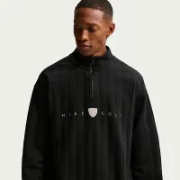 Nike Fairway Fresh мужские Therma-FIT оверсайз 1/2-Zip для гольфа Top цвет черный