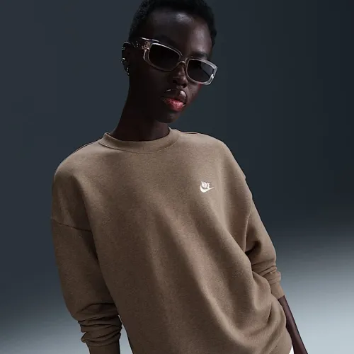 Nike Sportswear Club Fleece женская Loose Crew-Neck свитшот цвет коричневый