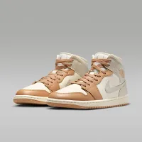 Nike Air Jordan 1 Mid женская Кроссовки цвет коричневый