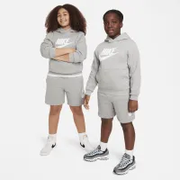 Nike Sportswear Club Fleece Big детские Толстовка с капюшоном (Extended Size) цвет серый