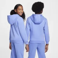 Nike Sportswear Club Fleece Big детские Full-Zip Толстовка с капюшоном синий