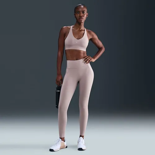 Nike Universa жіноча З високою талією 7/8 лосіни with No Front Seam колір коричневий