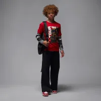 Nike Jordan Brooklyn Essentials Big детские Open Fleece Pants цвет черный