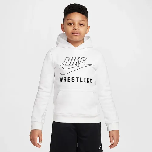 Nike Big дитячі Wrestling Pullover Толстовка з капюшоном колір білий
