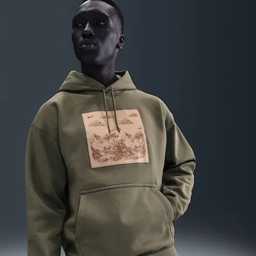 Nike Solo Swoosh чоловічі Pullover Fleece Толстовка з капюшоном колір зелений