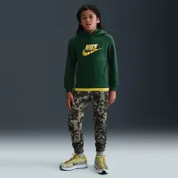 Nike Sportswear Club Fleece Big детские Толстовка с капюшоном цвет зеленый