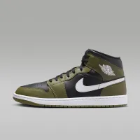 Nike Air Jordan 1 Mid чоловічі Кросівки колір чорний