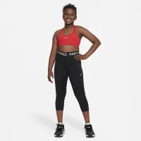 Nike Swoosh Big дитячі (Girls') Sports Bra (Extended Size) колір червоний