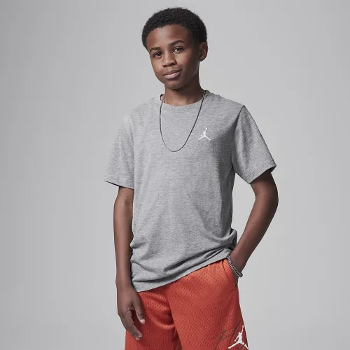 Nike Jordan Big детские Jumpman Air Embroideцвет красный футболка цвет серый