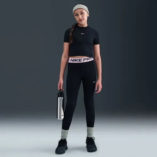 Nike Pro Dri-FIT Big дитячі (Girls') лосіни колір чорний
