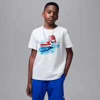 Nike Jordan Big детские AJ1 Wave футболка цвет белый