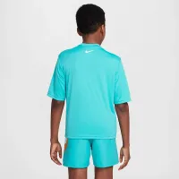 Nike Swim Hydroguard Big детские (для мальчиков) Dri-FIT Short-Sleeve Top цвет зеленый