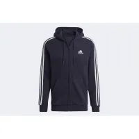 Кофта/футболка adidas Essentials Fleece 3-Stripes Full-Zip Толстовка з капюшоном GK9053 - Синя