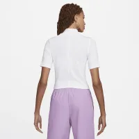 Nike Sportswear Essentials жіноча Ribbed Mock-Neck Short-Sleeve Top колір білий