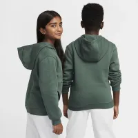 Nike Sportswear Club Fleece Big детские Pullover Толстовка с капюшоном цвет зеленый