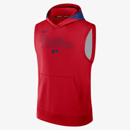 Philadelphia Phillies Authentic Collection Men’s Nike Dri-FIT MLB Sleeveless Pullover Толстовка з капюшоном колір червоний