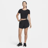 Nike One Fitted женская Dri-FIT Short-Sleeve Cropped Top цвет черный