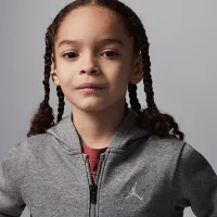 Nike Jordan Brooklyn Fleece Little детские 2-Piece Full-Zip Толстовка с капюшоном набор цвет серый