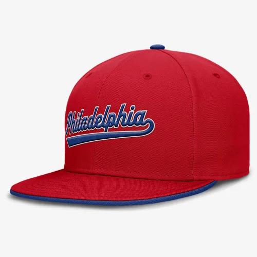 Philadelphia Phillies True мужские Nike Dri-FIT MLB Fitted Hat цвет красный