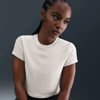 Nike Sportswear Chill Knit жіноча Cropped футболка колір коричневий