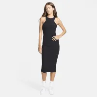 Nike Sportswear Chill Rib женская Slim Sleeveless Midi Костюм цвет черный