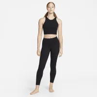 Nike Yoga Dri-FIT Luxe жіноча Shelf-Bra Cropped Tank колір чорний