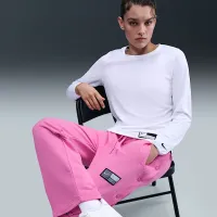 Nike женская Fleece Tear-Away баскетбольные Pants Pink