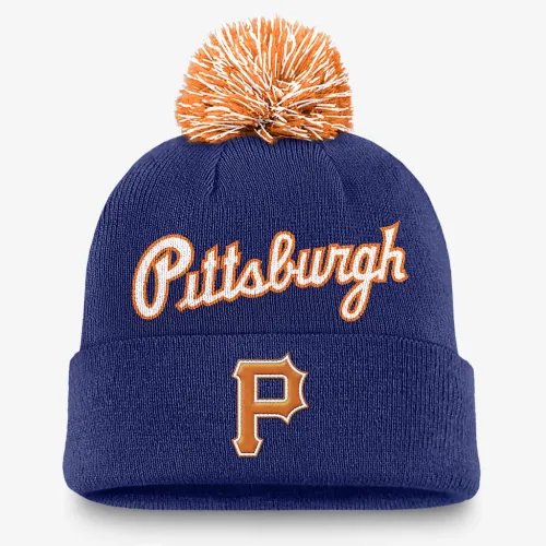 Pittsburgh Pirates Peak чоловічі Nike MLB Cuffed Pom Beanie блакитний