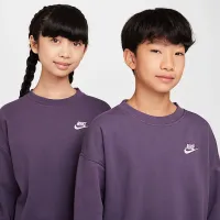 Nike Sportswear Club Fleece Big детские оверсайз свитшот цвет фиолетовый