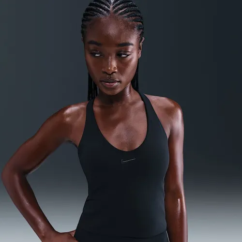 Nike Universa жіноча Medium-Support Padded Sports Bra Tank колір чорний