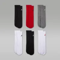 Nike Jordan Everyday Essentials Big детские Crew носки (6 пары) цвет красный