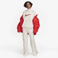 Nike Sportswear женская оверсайз Fleece Pullover Толстовка с капюшоном цвет белый