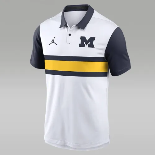 Michigan Wolverines Primetime Campus Vapor чоловічі Nike Dri-FIT College Polo колір білий