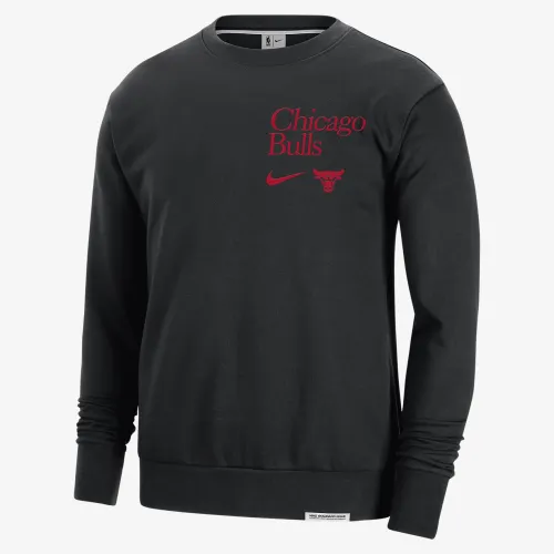 Chicago Bulls Standard Issue чоловічі Nike Dri-FIT NBA Crew-Neck світшот колір чорний