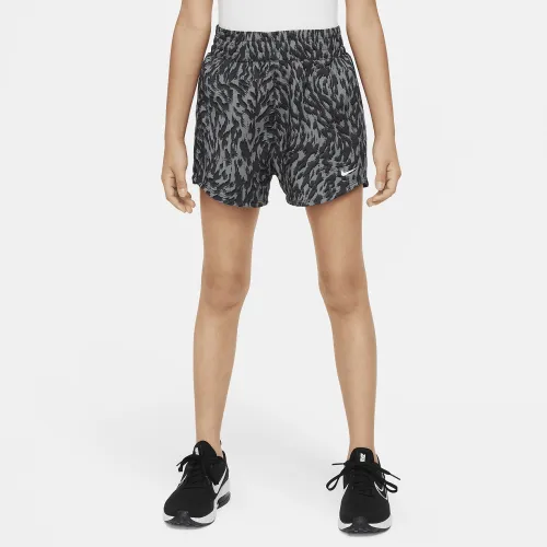 Nike One Big дитячі (Girls') Woven З високою талією шорти колір сірий