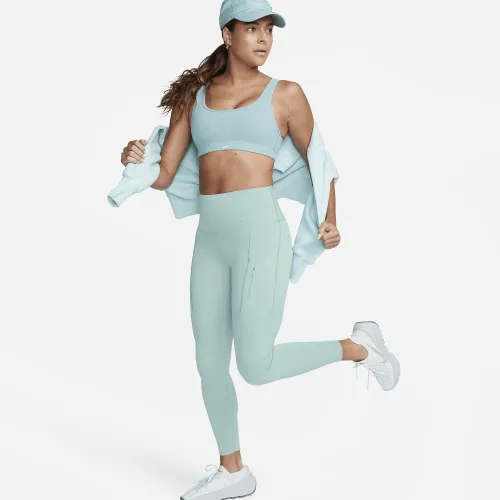 Nike Go женская Firm-Support С высокой Талией 7/8 лосины с карманамицвет зеленый