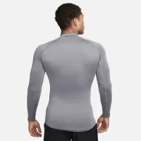 Nike Pro чоловічі Dri-FIT Fitness Mock-Neck Long-Sleeve Top колір сірий