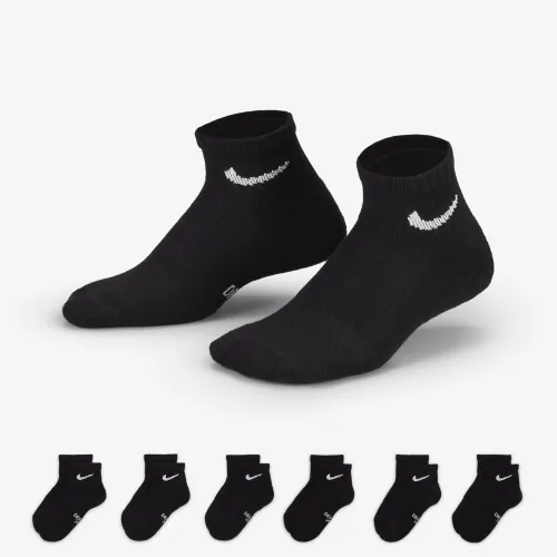 Nike Dri-FIT Performance Basics Little дитячі Ankle шкарпетки (6 пар) колір чорний