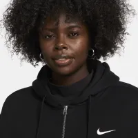 Nike Sportswear Phoenix Fleece женская оверсайз Full-Zip Толстовка с капюшоном (большие размеры) цвет черный
