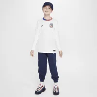 USWNT 2024 Stadium Home Big дитячі Nike Dri-FIT Soccer Long-Sleeve Replica Jersey колір білий