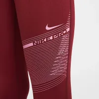Nike Pro Girls' Dri-FIT Mid-Rise лосіни колір червоний