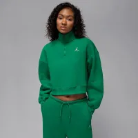 Nike Jordan Brooklyn Fleece жіноча 1/4-Zip Top колір зелений