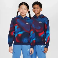 Nike Sportswear Club Fleece Big детские Толстовка с капюшоном синий