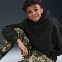 Nike Tech Big детские (для мальчиков) Camo Fleece Joggers цвет коричневый