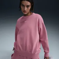 Nike Sportswear Phoenix Fleece женская оверсайз Crew-Neck свитшот Pink