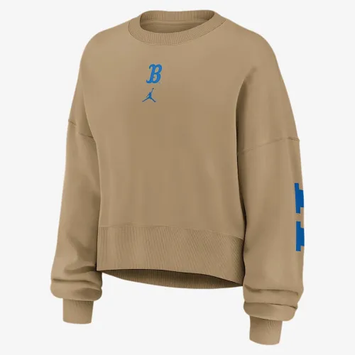Nike UCLA Phoenix 2-Hit жіноча Jordan Brand College Pullover Crew колір коричневий
