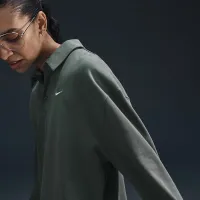 Nike Sportswear Essential женская оверсайз Long-Sleeve Polo цвет зеленый